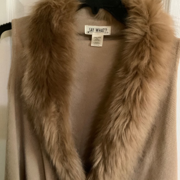 Say What sweater vest with faux collar - Picture 2 of 4